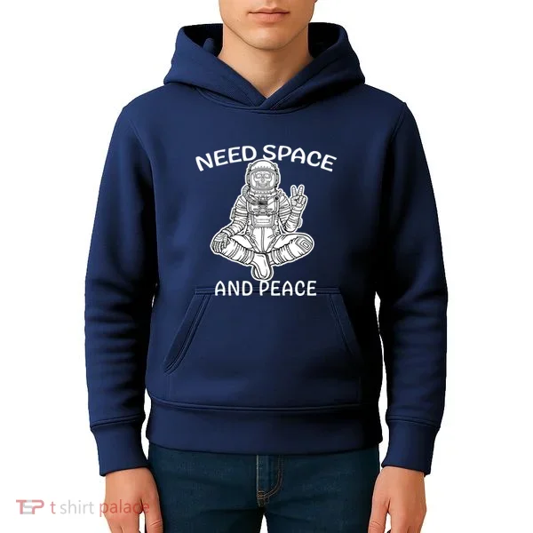 Astronaut Skeleton Need Space And Peace Kids Hoodie