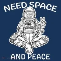 Astronaut Skeleton Need Space And Peace Kids Long Sleeve Shirt thumb 2