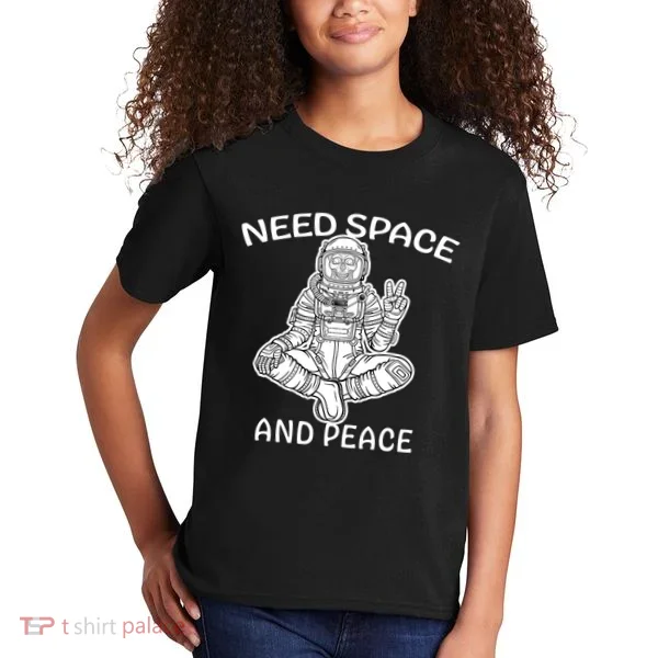 Astronaut Skeleton Need Space And Peace Kids T-Shirt