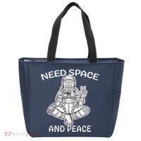 Astronaut Skeleton Need Space And Peace Tote Bag thumb 0
