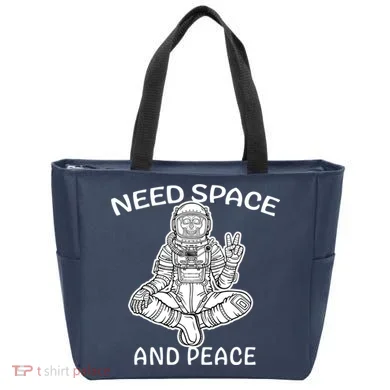 Astronaut Skeleton Need Space And Peace Tote Bag