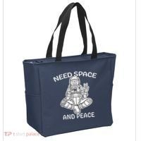 Astronaut Skeleton Need Space And Peace Tote Bag thumb 2