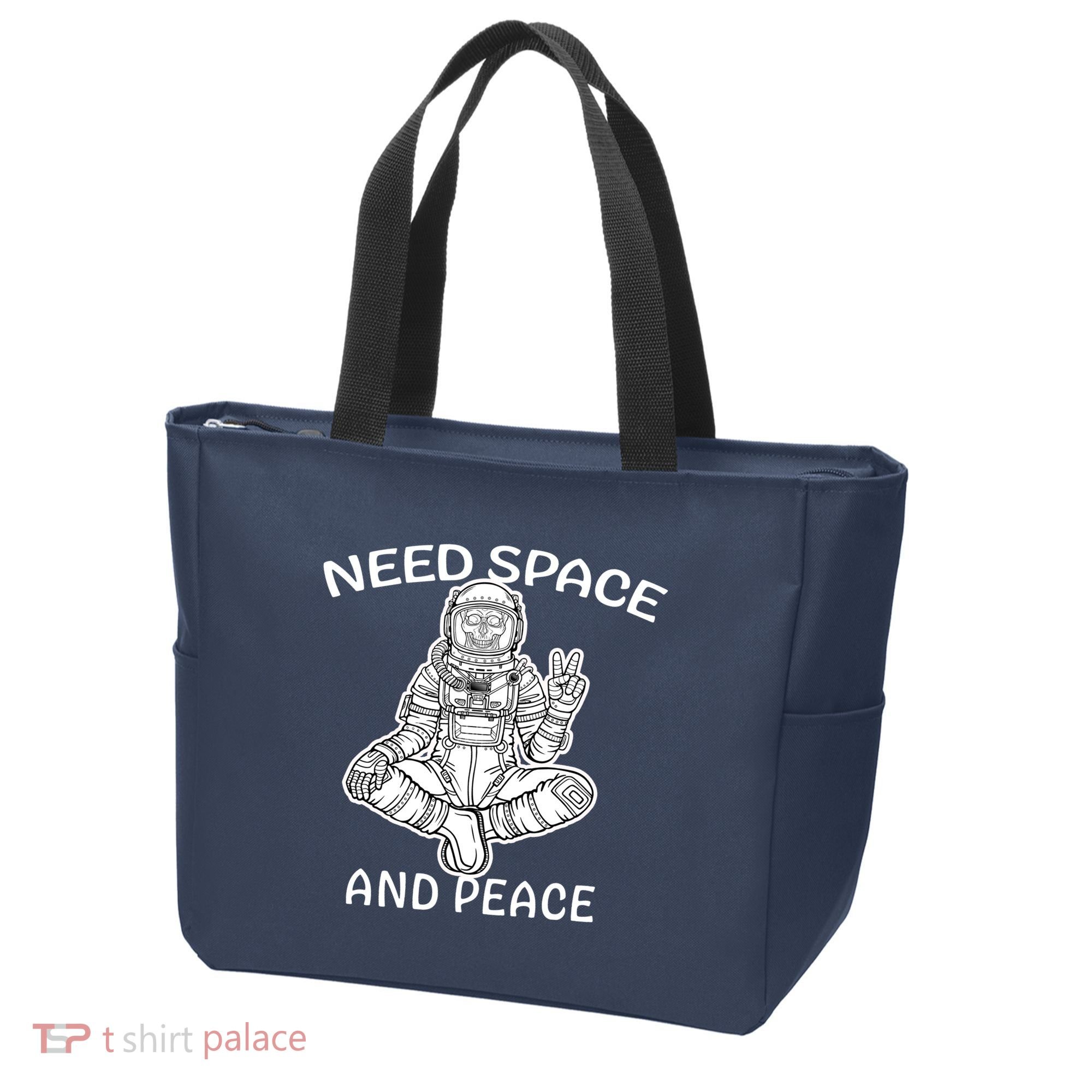 Astronaut Skeleton Need Space And Peace Tote Bag