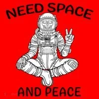 Astronaut Skeleton Need Space And Peace Santa Hat thumb 1