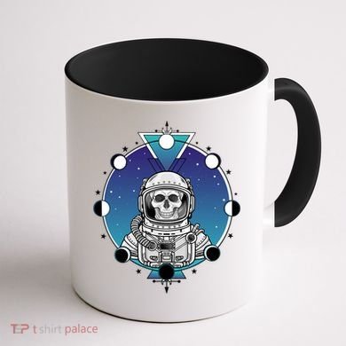 Astronaut Skeleton Star Sky Moon Phases Coffee Mug back
