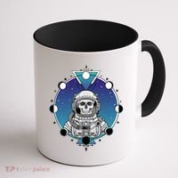 Astronaut Skeleton Star Sky Moon Phases Coffee Mug thumb 1