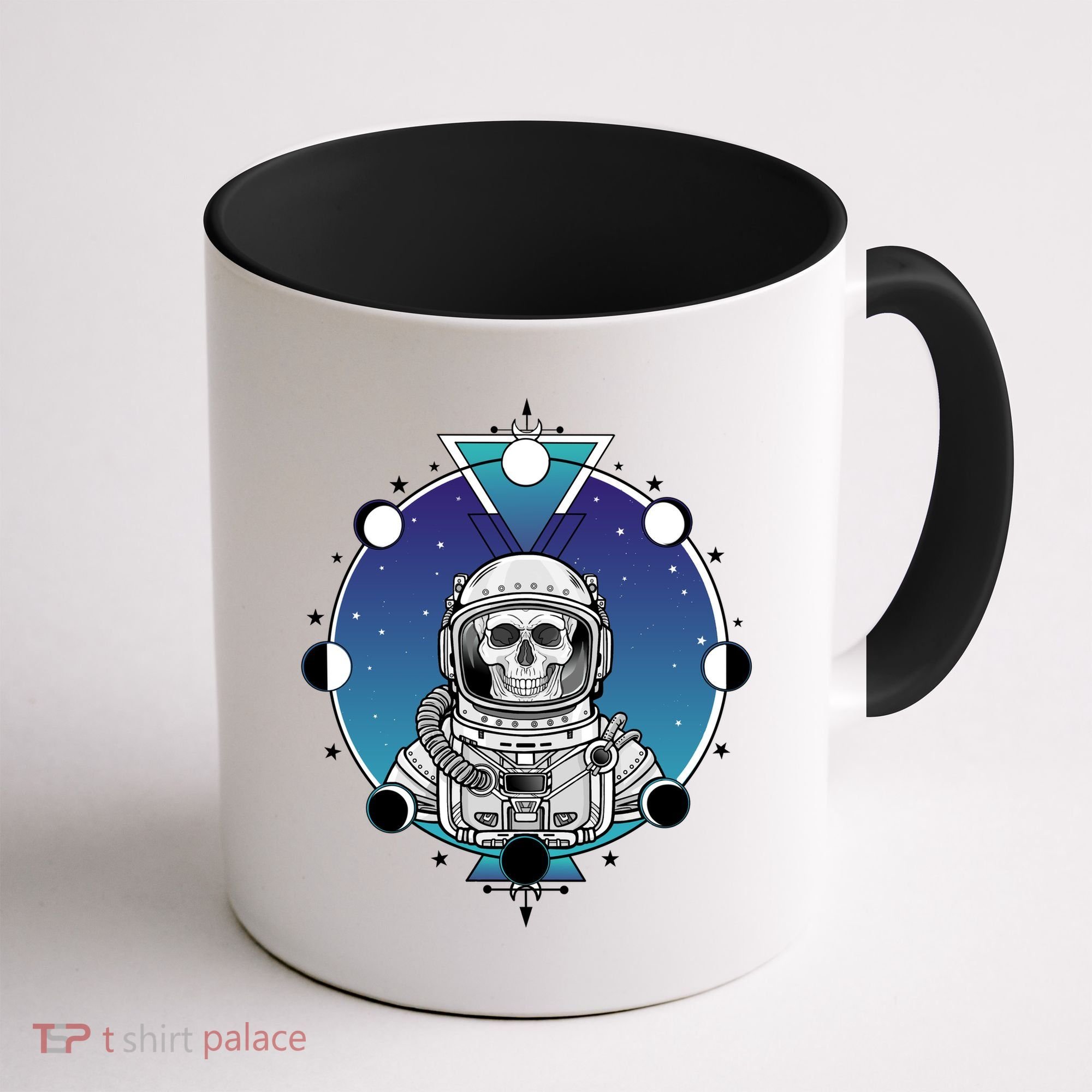 Astronaut Skeleton Star Sky Moon Phases Coffee Mug