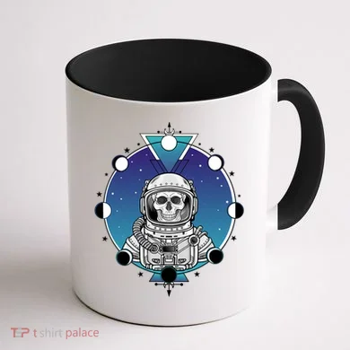 Astronaut Skeleton Star Sky Moon Phases Coffee Mug back