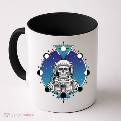 Astronaut Skeleton Star Sky Moon Phases Coffee Mug