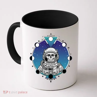 Astronaut Skeleton Star Sky Moon Phases Coffee Mug