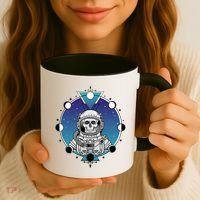 Astronaut Skeleton Star Sky Moon Phases Coffee Mug thumb 3