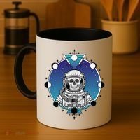 Astronaut Skeleton Star Sky Moon Phases Coffee Mug thumb 4