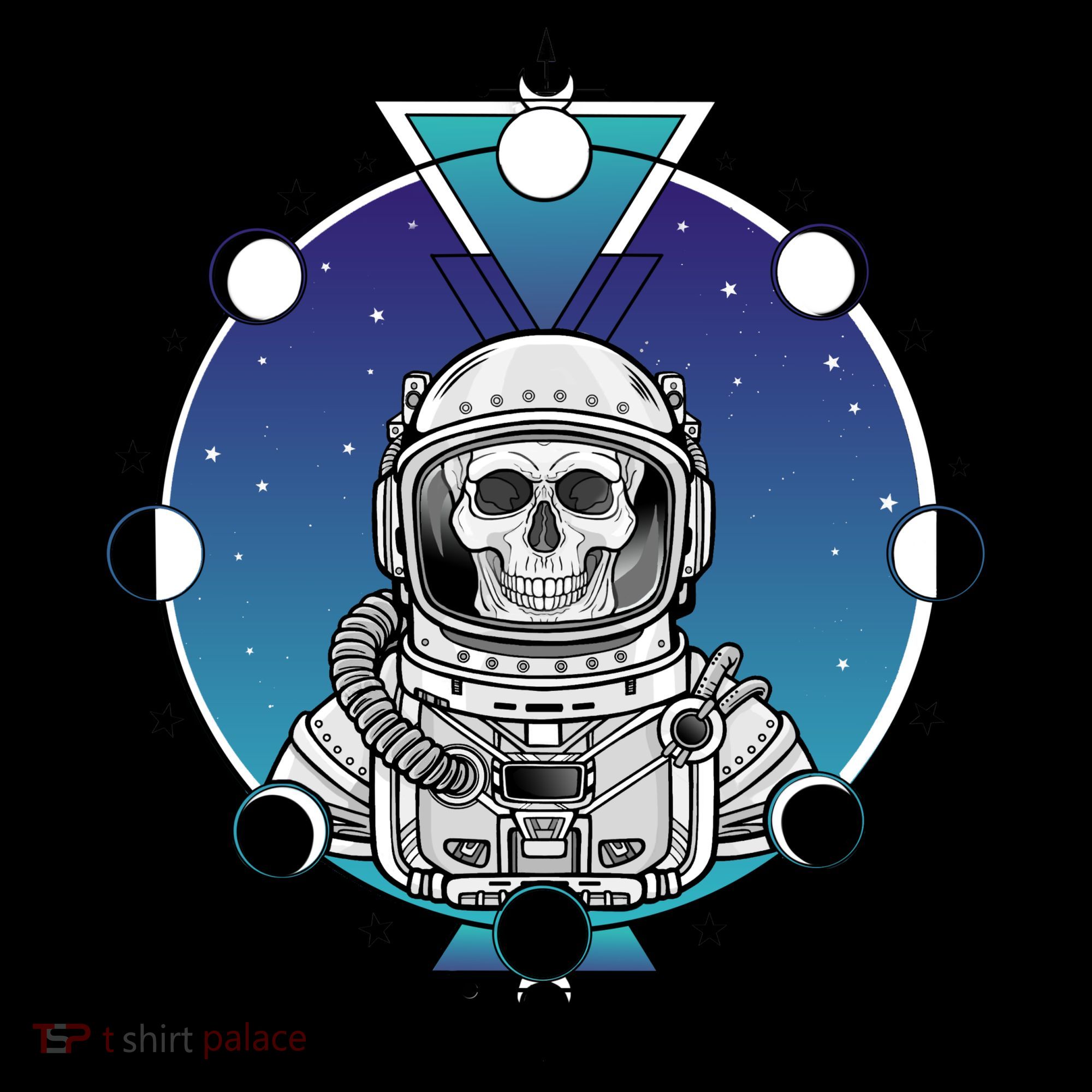 Astronaut Skeleton Star Sky Moon Phases Coffee Mug