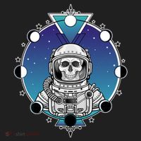 Astronaut Skeleton Star Sky Moon Phases Tumbler thumb 3