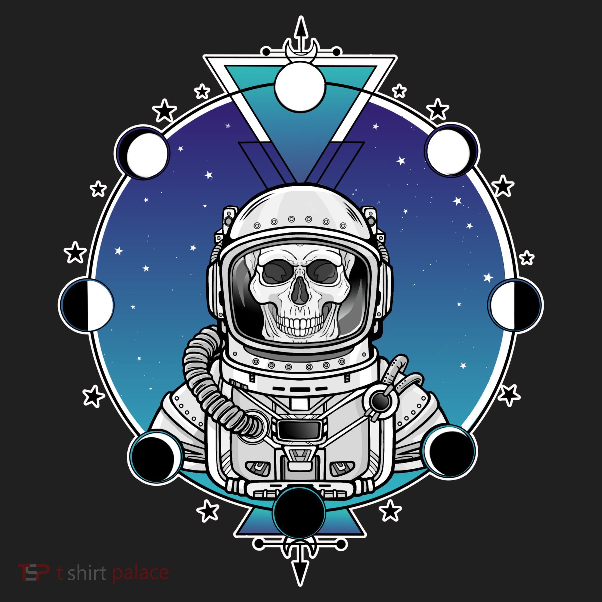Astronaut Skeleton Star Sky Moon Phases Tumbler