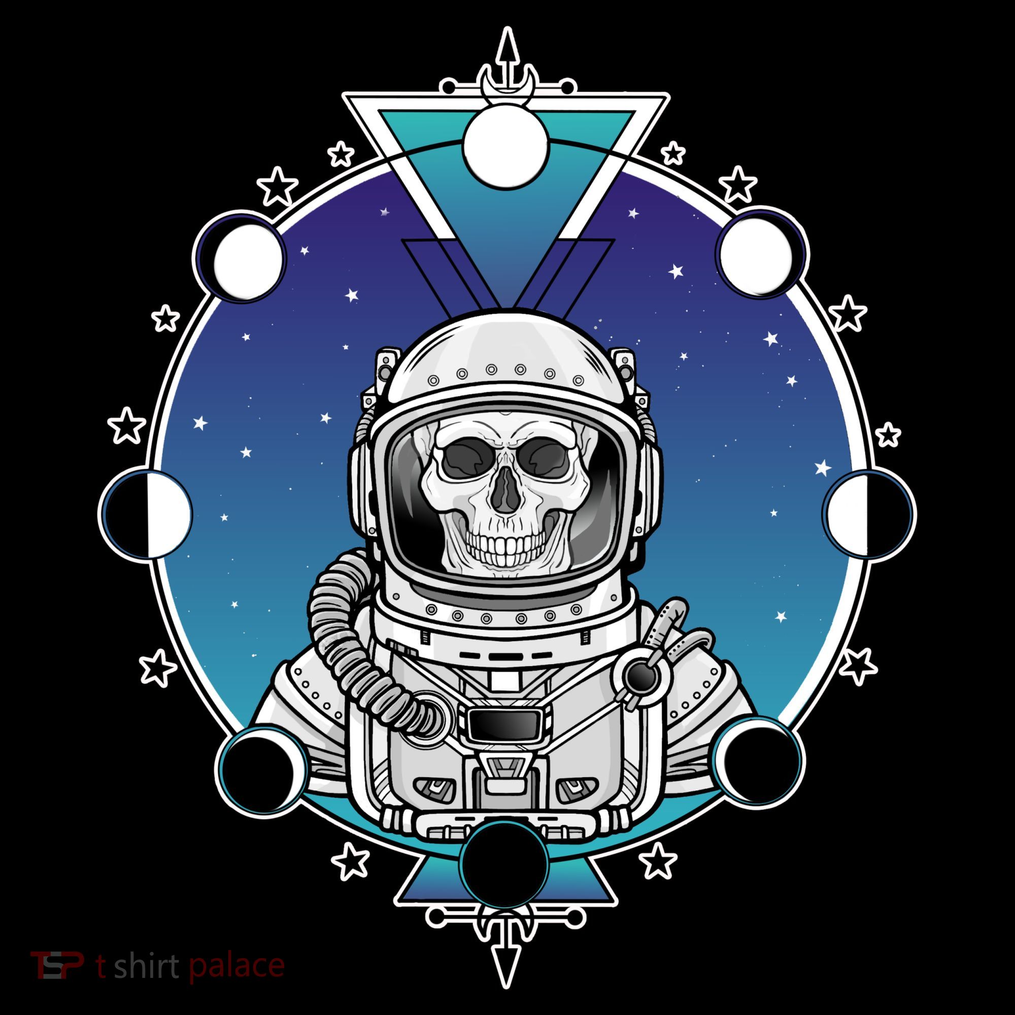 Astronaut Skeleton Star Sky Moon Phases Ornament