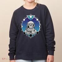 Astronaut Skeleton Star Sky Moon Phases Women's Sweatshirt thumb 0