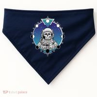 Astronaut Skeleton Star Sky Moon Phases USA-Made Doggie Bandana thumb 0