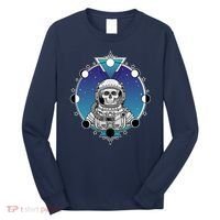 Astronaut Skeleton Star Sky Moon Phases Long Sleeve Shirt thumb 0