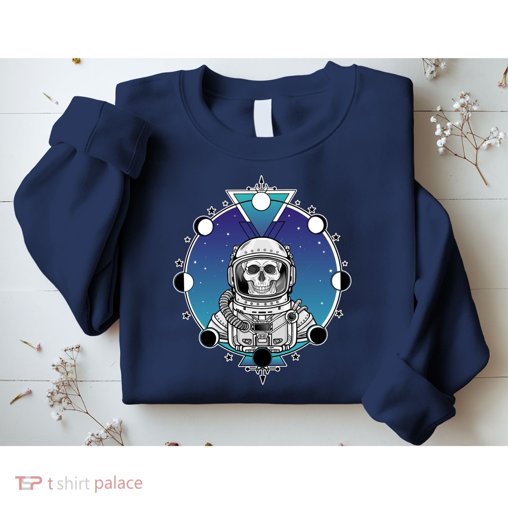 Astronaut Skeleton Star Sky Moon Phases Sweatshirt