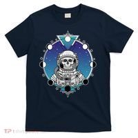 Astronaut Skeleton Star Sky Moon Phases T-Shirt thumb 0