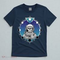 Astronaut Skeleton Star Sky Moon Phases T-Shirt thumb 5