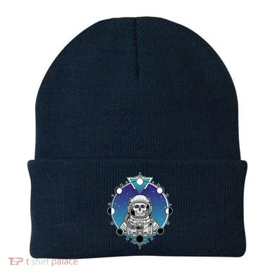 Astronaut Skeleton Star Sky Moon Phases Beanie