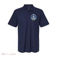 Astronaut Skeleton Star Sky Moon Phases Polo thumb 0