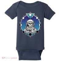 Astronaut Skeleton Star Sky Moon Phases Baby Bodysuit thumb 0