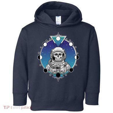 Astronaut Skeleton Star Sky Moon Phases Toddler Hoodie