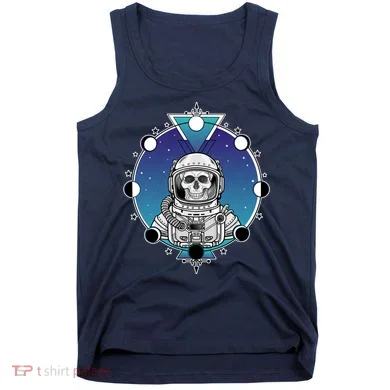 Astronaut Skeleton Star Sky Moon Phases Tank Top