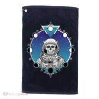 Astronaut Skeleton Star Sky Moon Phases Golf Towel thumb 0