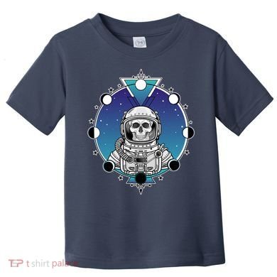 Astronaut Skeleton Star Sky Moon Phases Toddler T-Shirt