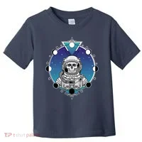 Astronaut Skeleton Star Sky Moon Phases Toddler T-Shirt thumb 0