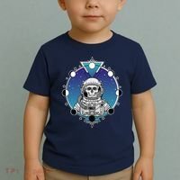 Astronaut Skeleton Star Sky Moon Phases Toddler T-Shirt thumb 2