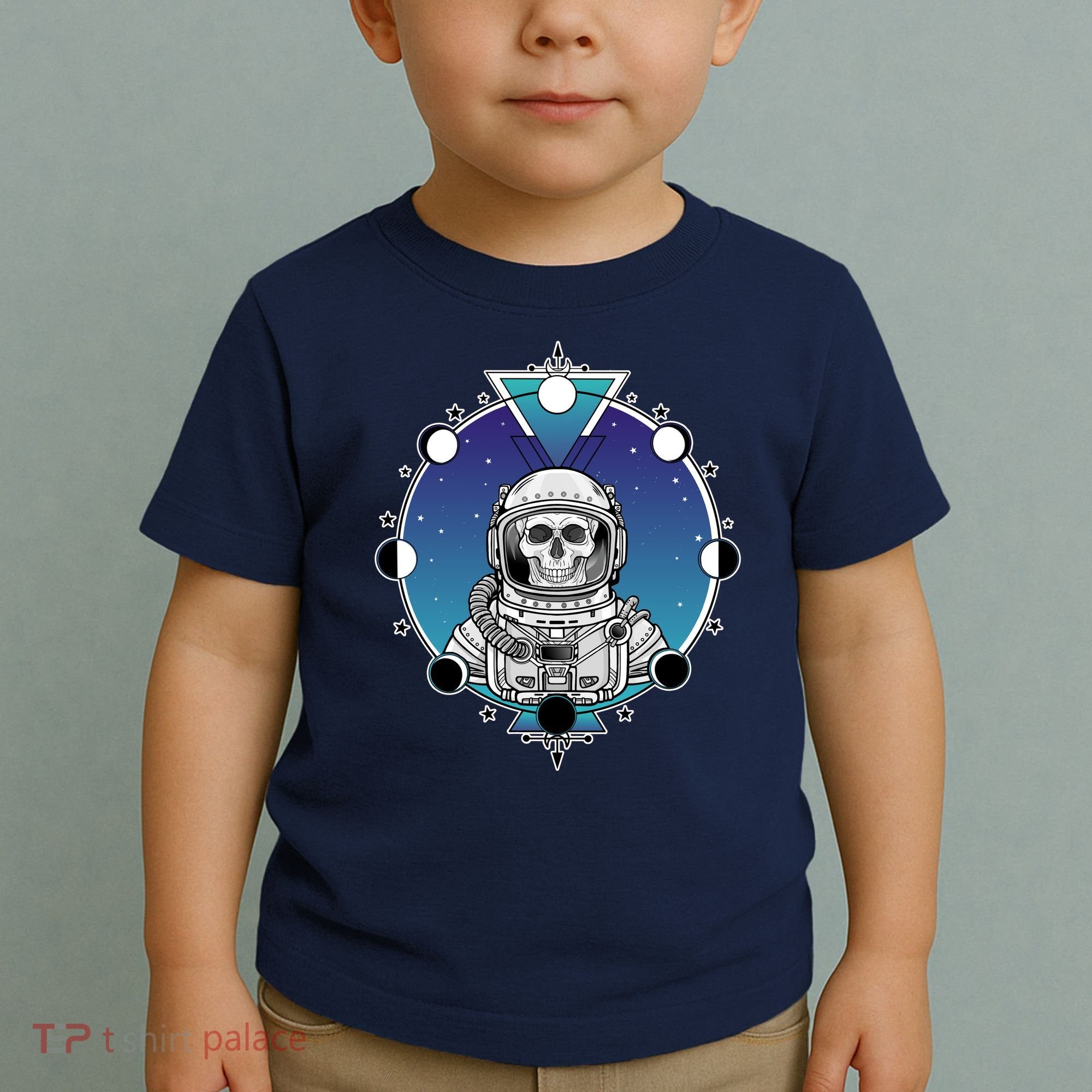 Astronaut Skeleton Star Sky Moon Phases Toddler T-Shirt