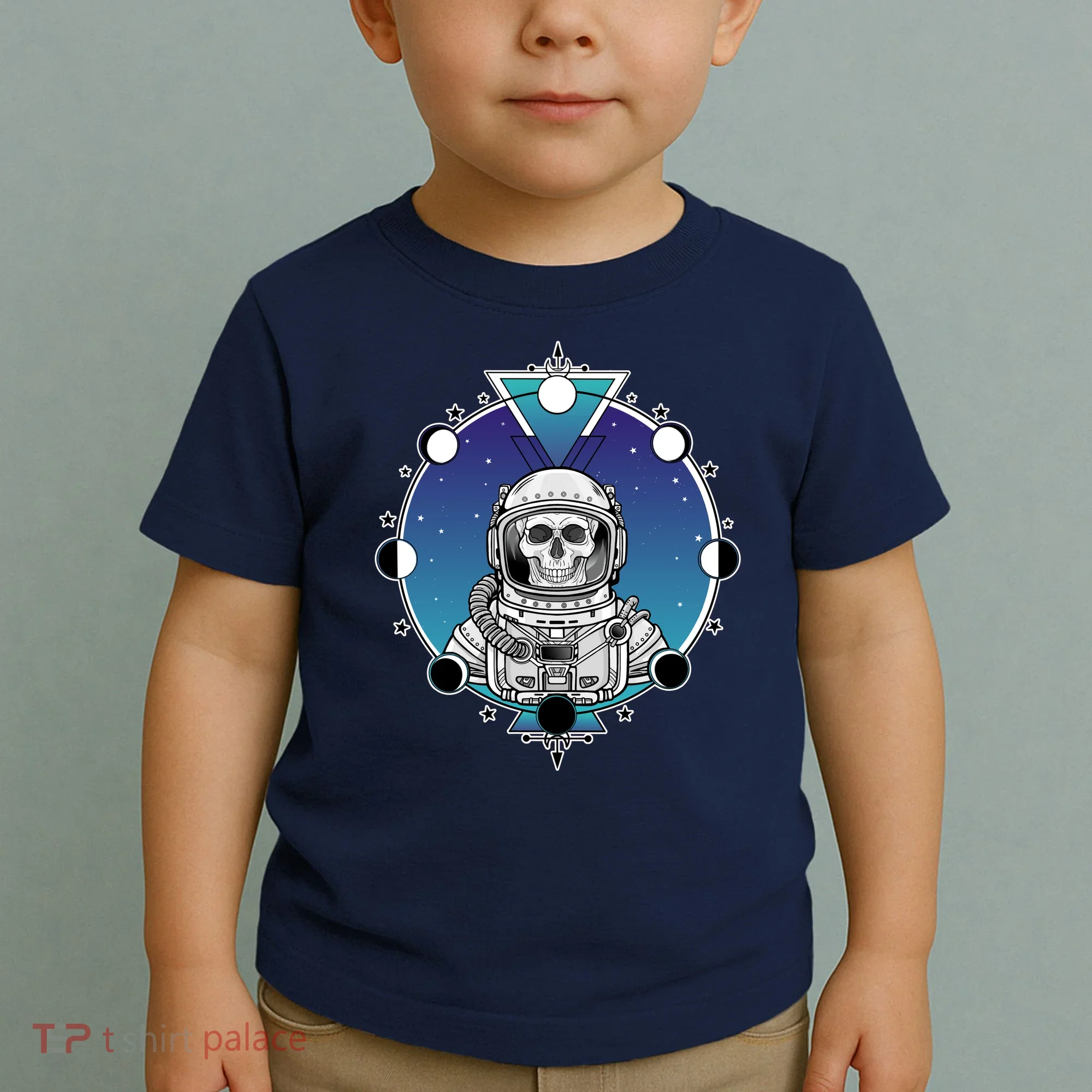 Astronaut Skeleton Star Sky Moon Phases Toddler T-Shirt