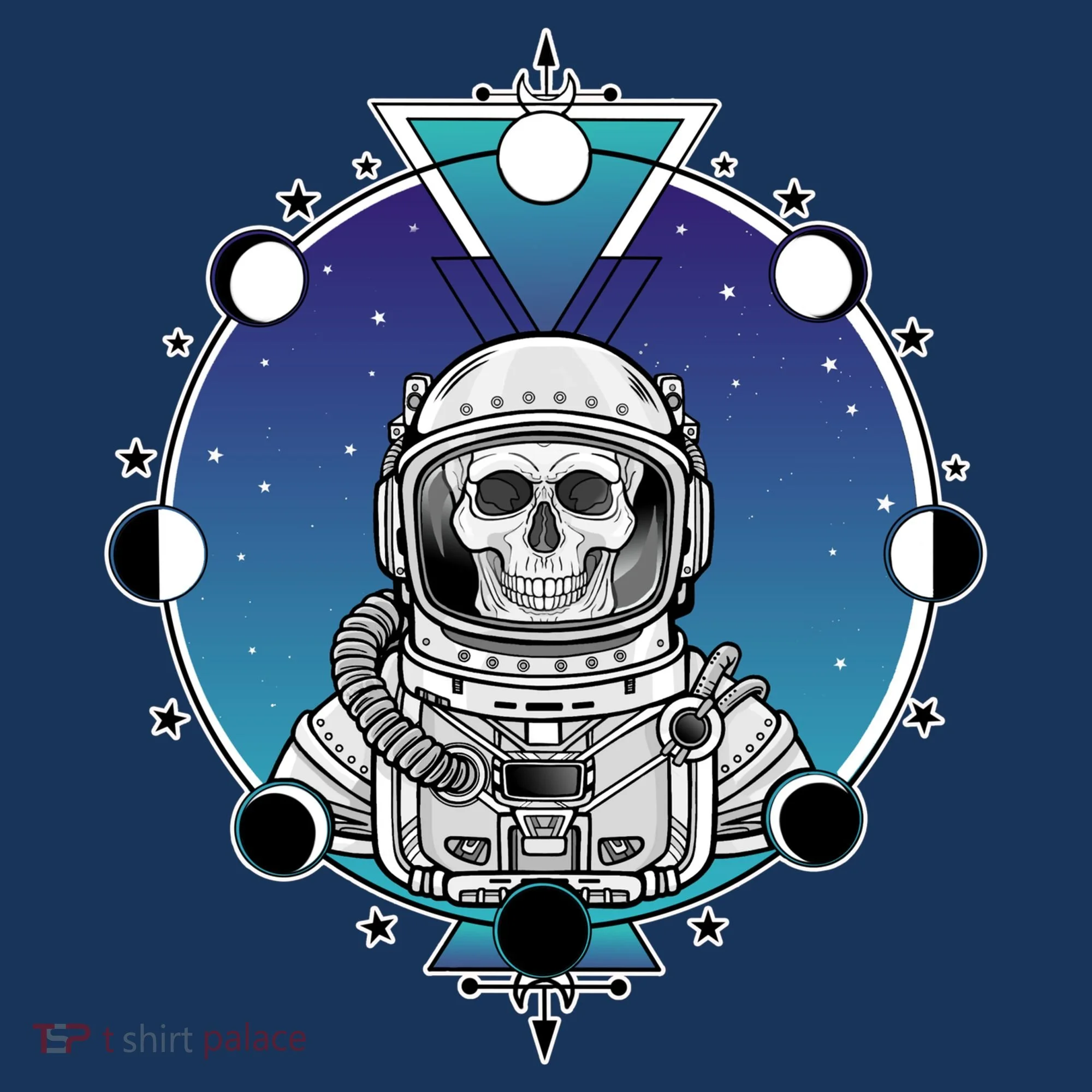 Astronaut Skeleton Star Sky Moon Phases Toddler T-Shirt