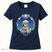 Astronaut Skeleton Star Sky Moon Phases Women's T-Shirt thumb 0