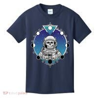 Astronaut Skeleton Star Sky Moon Phases Kids T-Shirt thumb 0