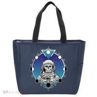 Astronaut Skeleton Star Sky Moon Phases Tote Bag thumb 0