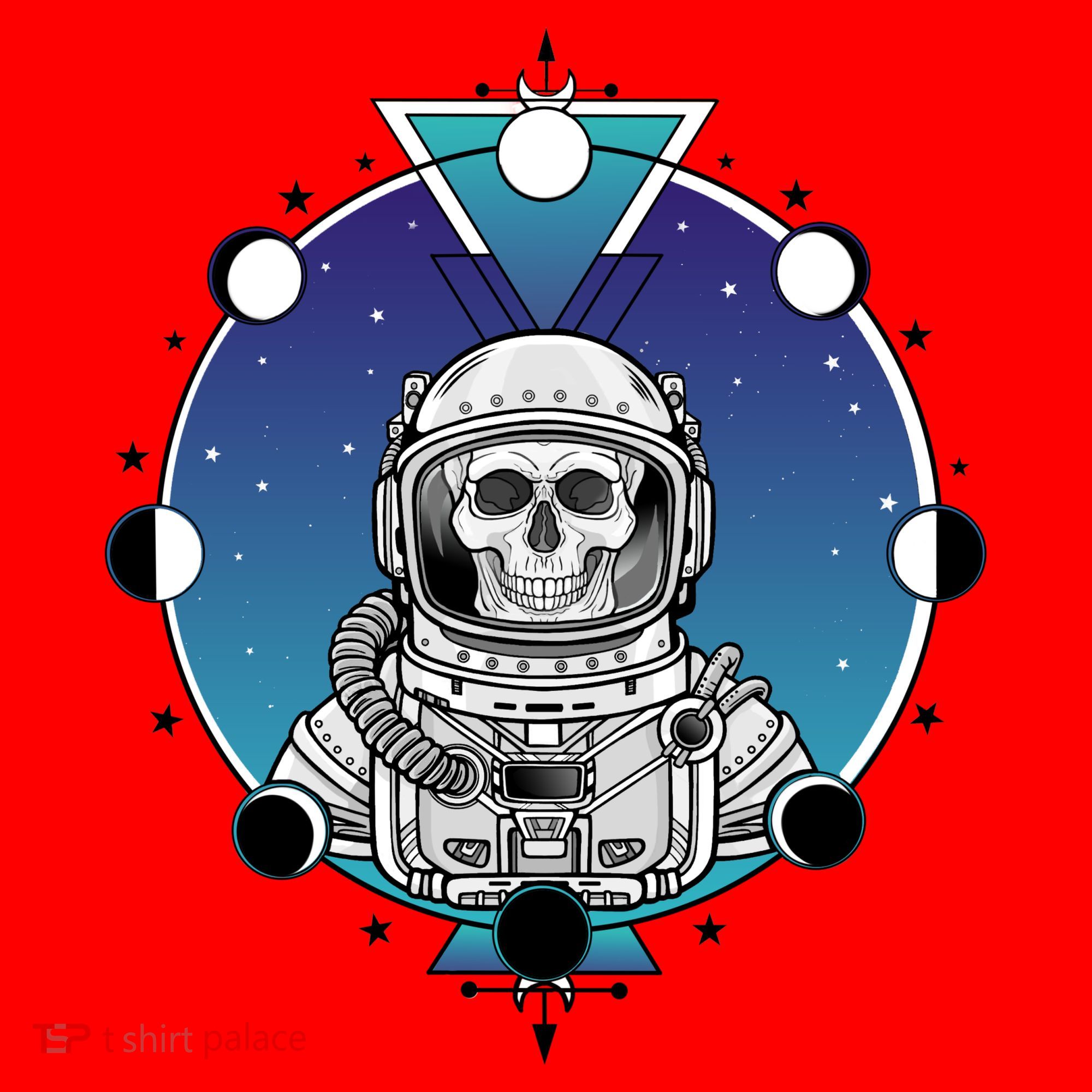 Astronaut Skeleton Star Sky Moon Phases Santa Hat