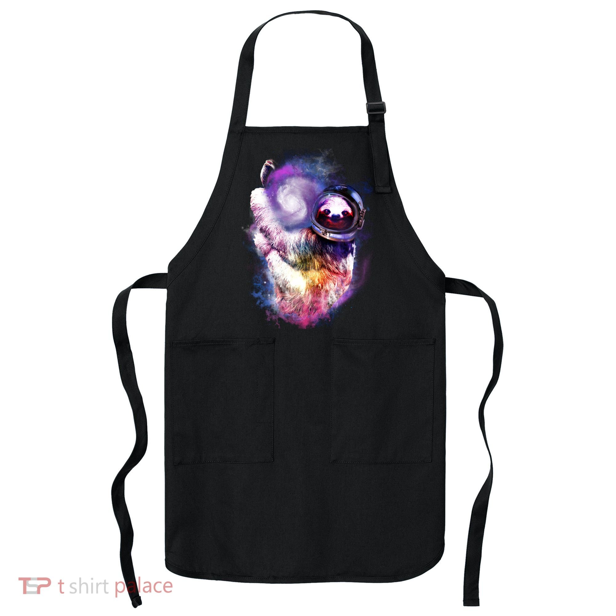 Astronaut Sloth Hanging In Space Apron