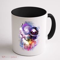 Astronaut Sloth Hanging In Space Coffee Mug thumb 1