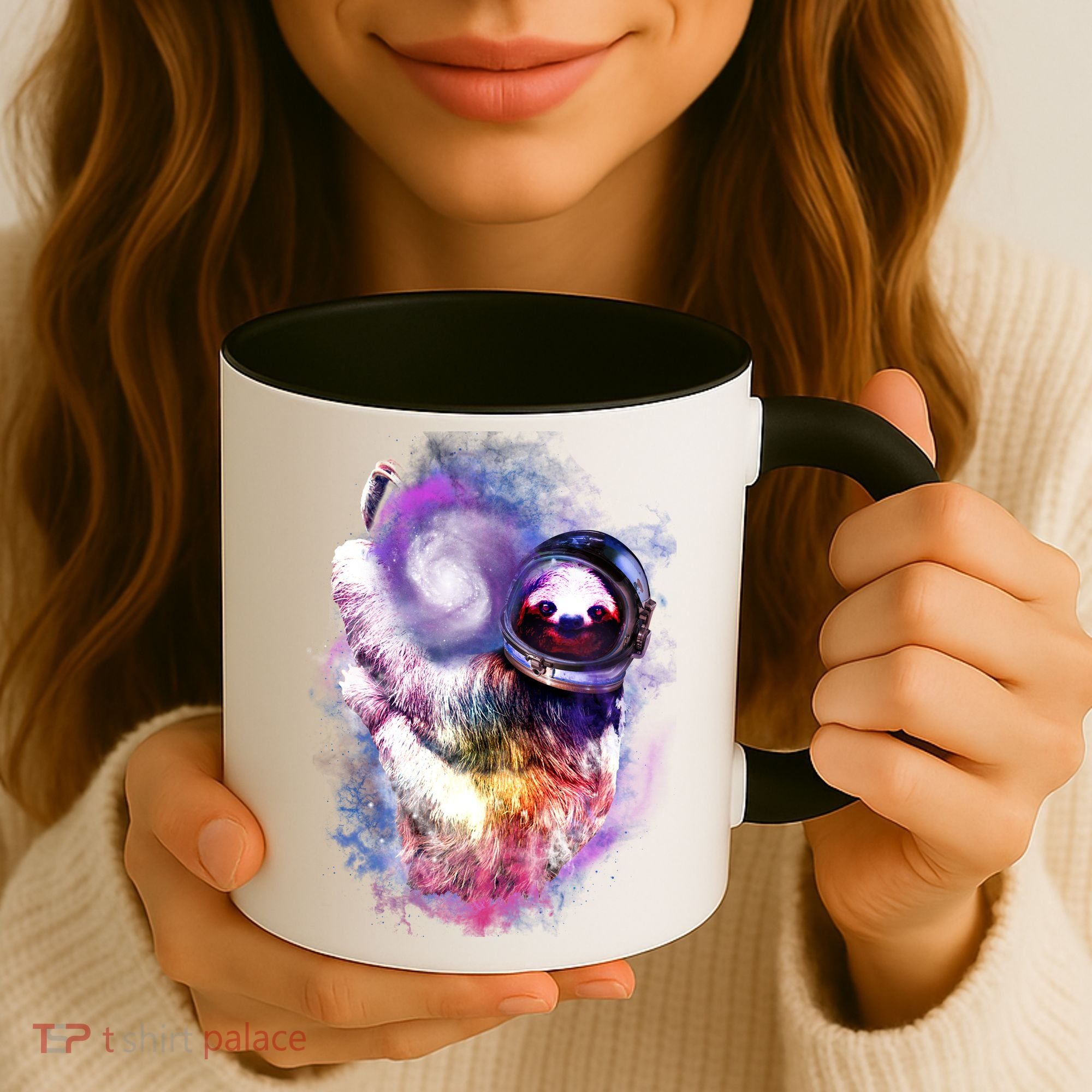 Astronaut Sloth Hanging In Space Coffee Mug