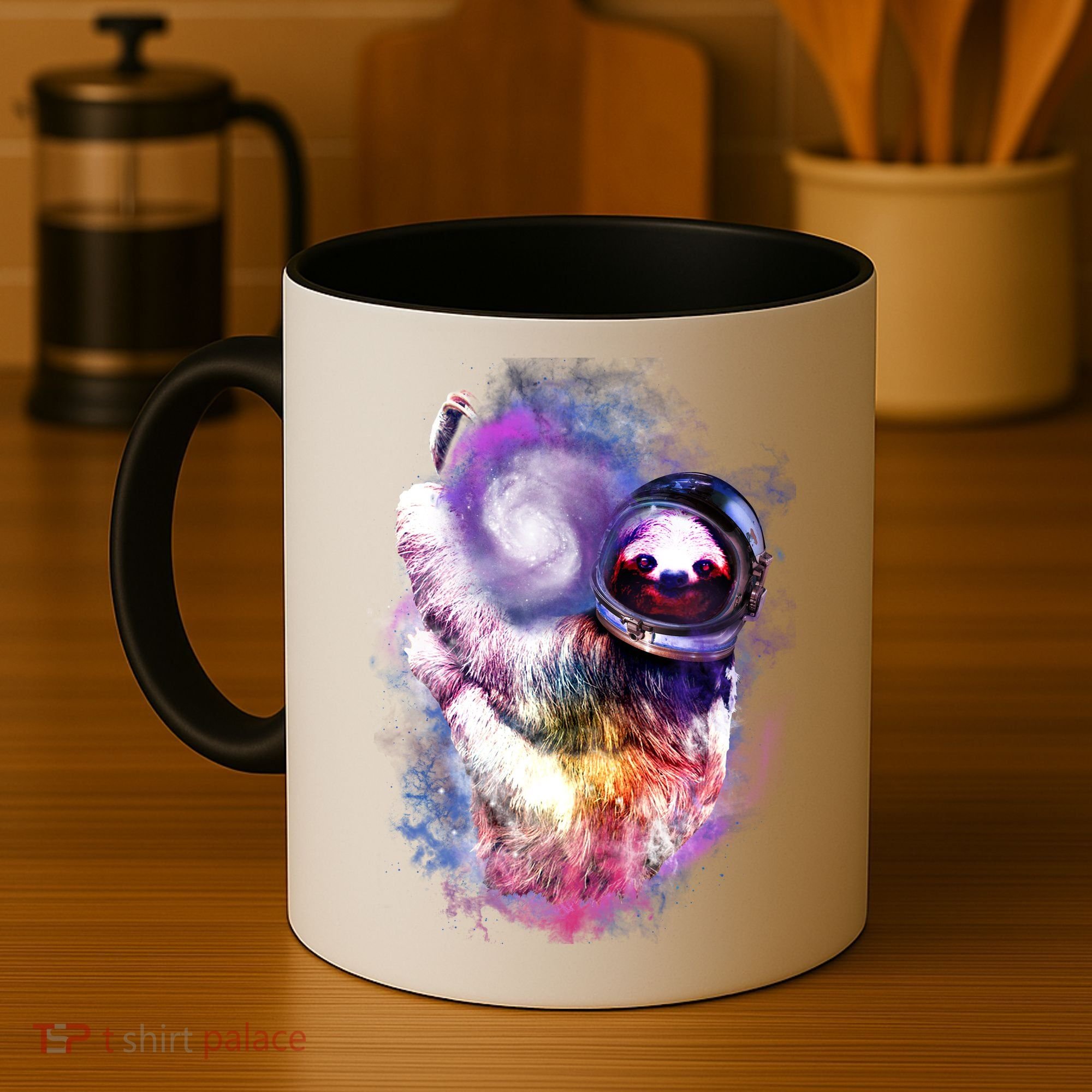 Astronaut Sloth Hanging In Space Coffee Mug