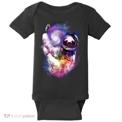 Astronaut Sloth Hanging In Space Baby Bodysuit