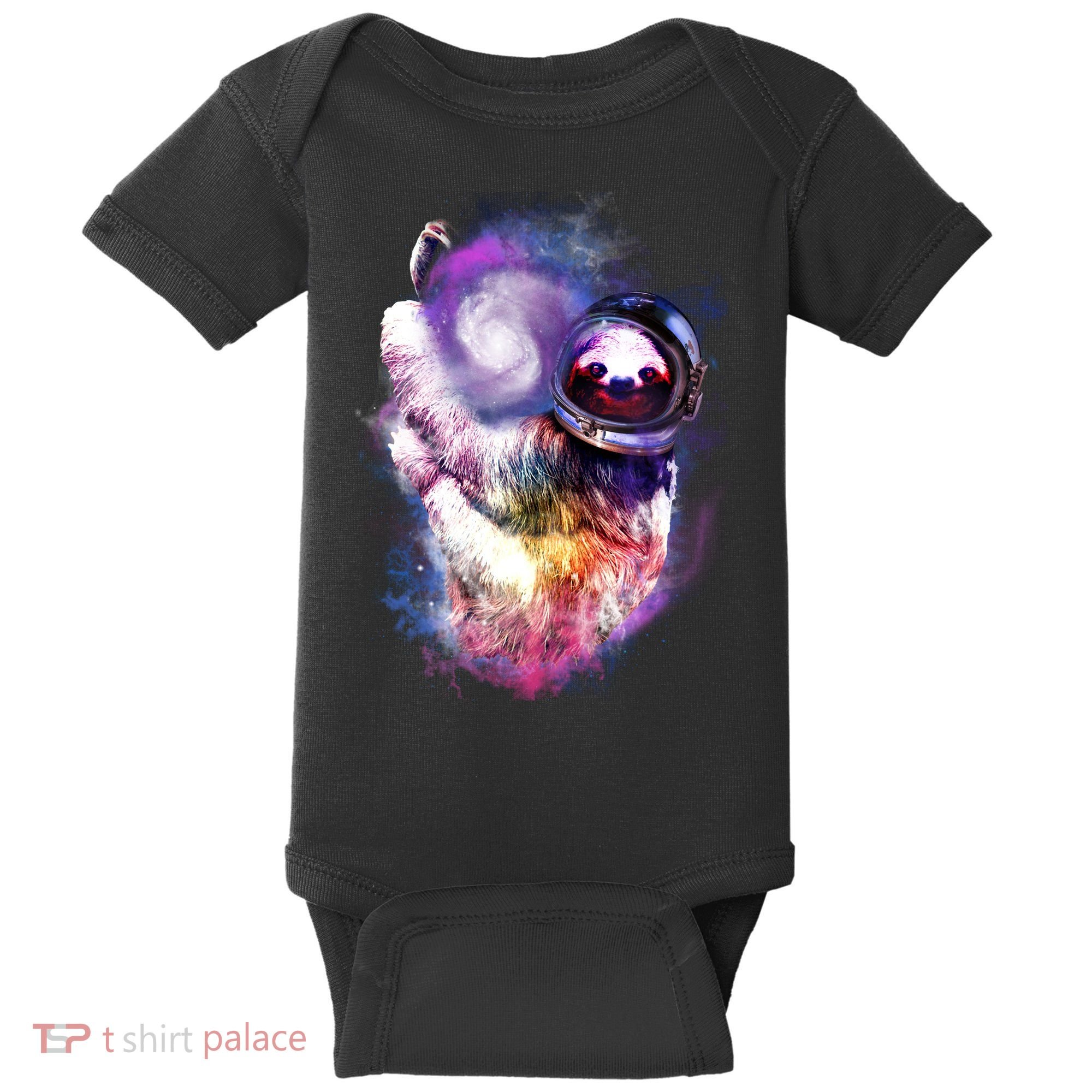 Astronaut Sloth Hanging In Space Baby Bodysuit