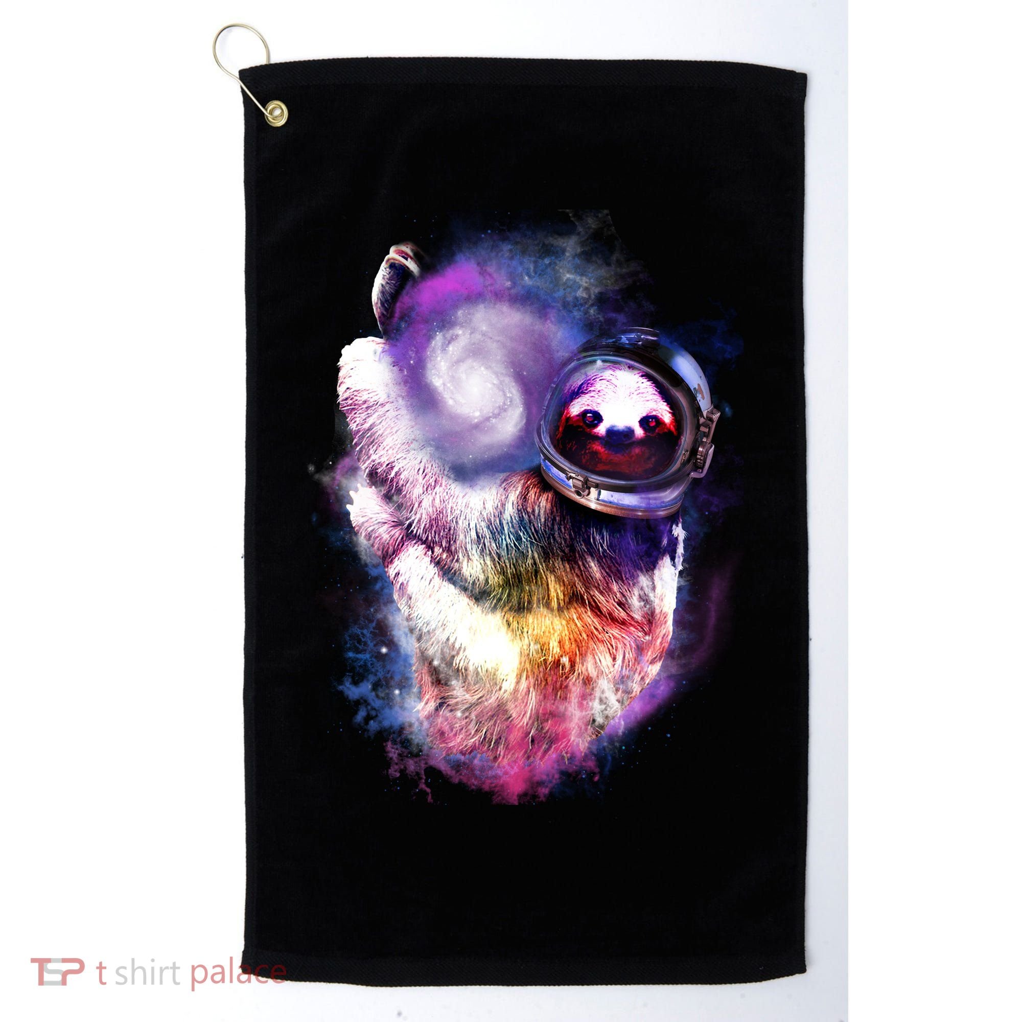 Astronaut Sloth Hanging In Space Golf Towel