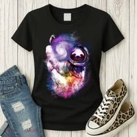 Astronaut Sloth Hanging In Space Women's T-Shirt thumb 3